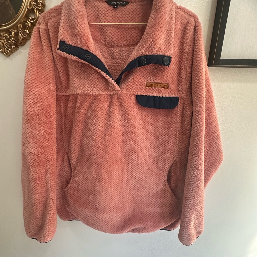 Simply Southern Coral Fleece Pullover